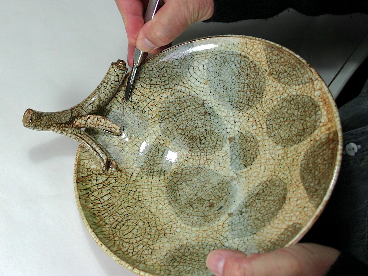 Glättung der Klebenaht